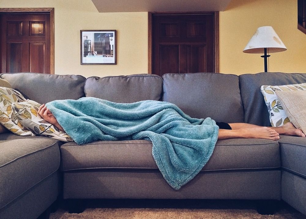 Employee staying home because they're sick